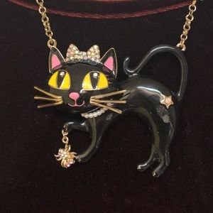 💋Betsey Johnson large black kitty